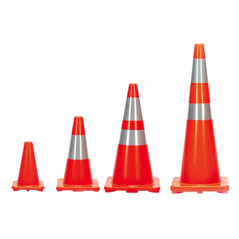 product waterproof 30cm pvc traffic cone reflective flexible barricade  safety orange cones with black base-1
