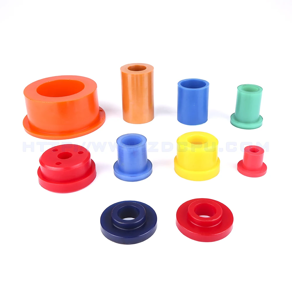 Customized Colorful Wear-resistant Urethane Casting Bush Sleeve Hdpe Pu Bushings Polyurethane Bushing