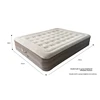 White 35-hole flocked lithium battery-powered elevated air bed