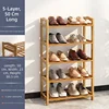 Brown-Five-tier strip shoe rack-50cm long