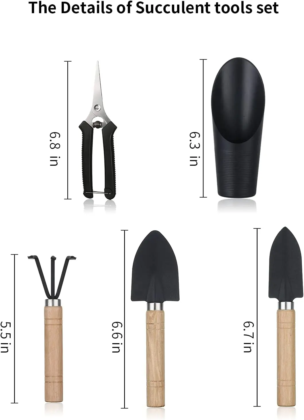 16-Piece Bonsai Tool Kit - Carbon Steel Scissors, Rake, Pruning Shears & Organizer Bag