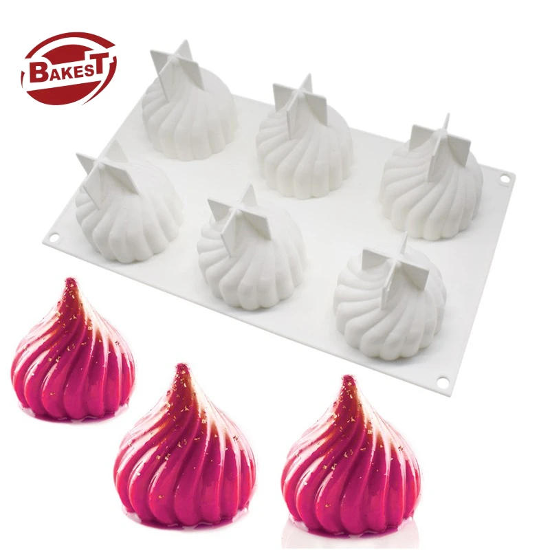 Tornado Modern Silicone Mousse Candle Mold Reusable DIY Aromatherapy for DIY Craft Cake Baking French Dessert Silicone Mold