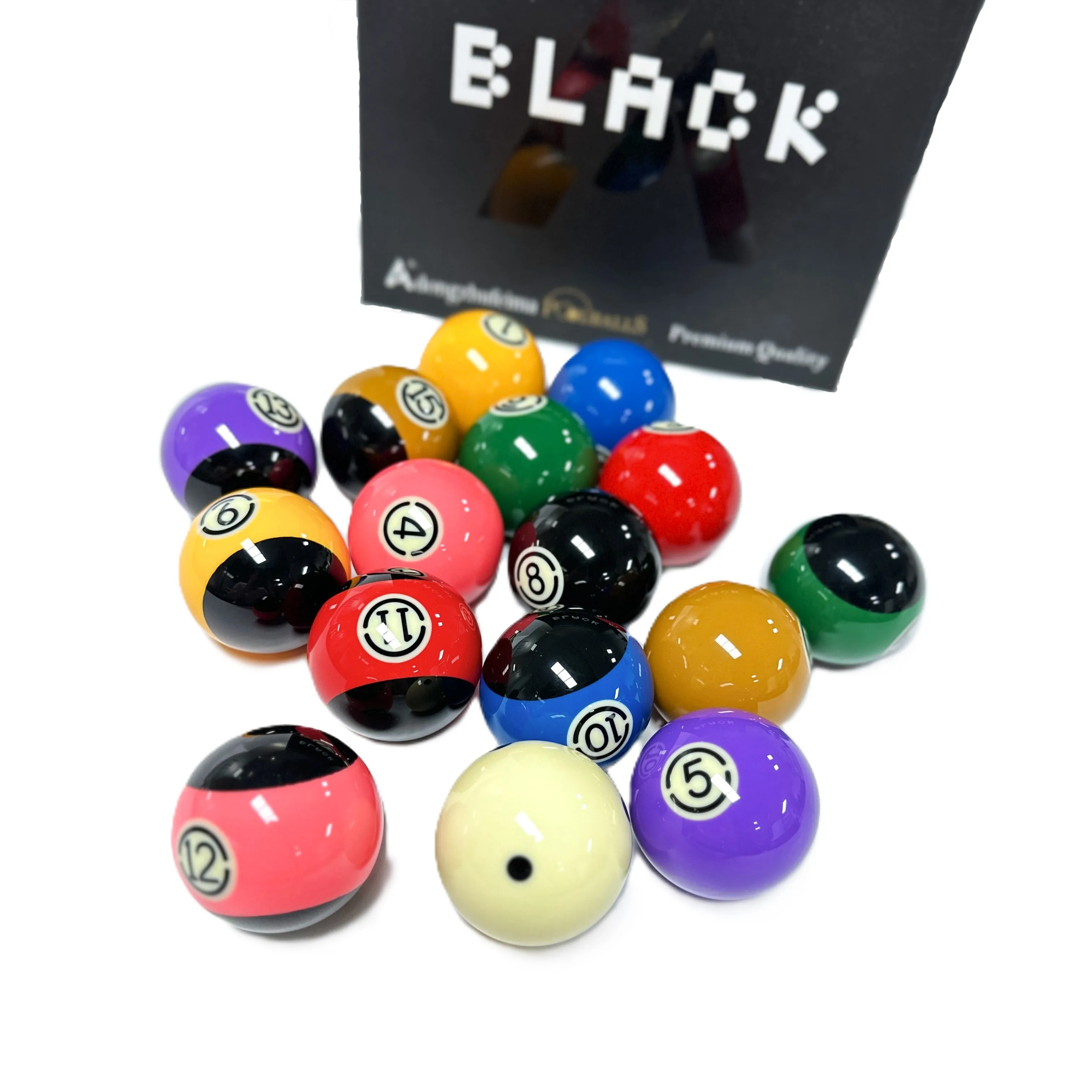 ビリヤード DongzhuFeima  Pool Balls Black DongZhu Black Style Billiards Pool Ball Regular Size 2-1/4