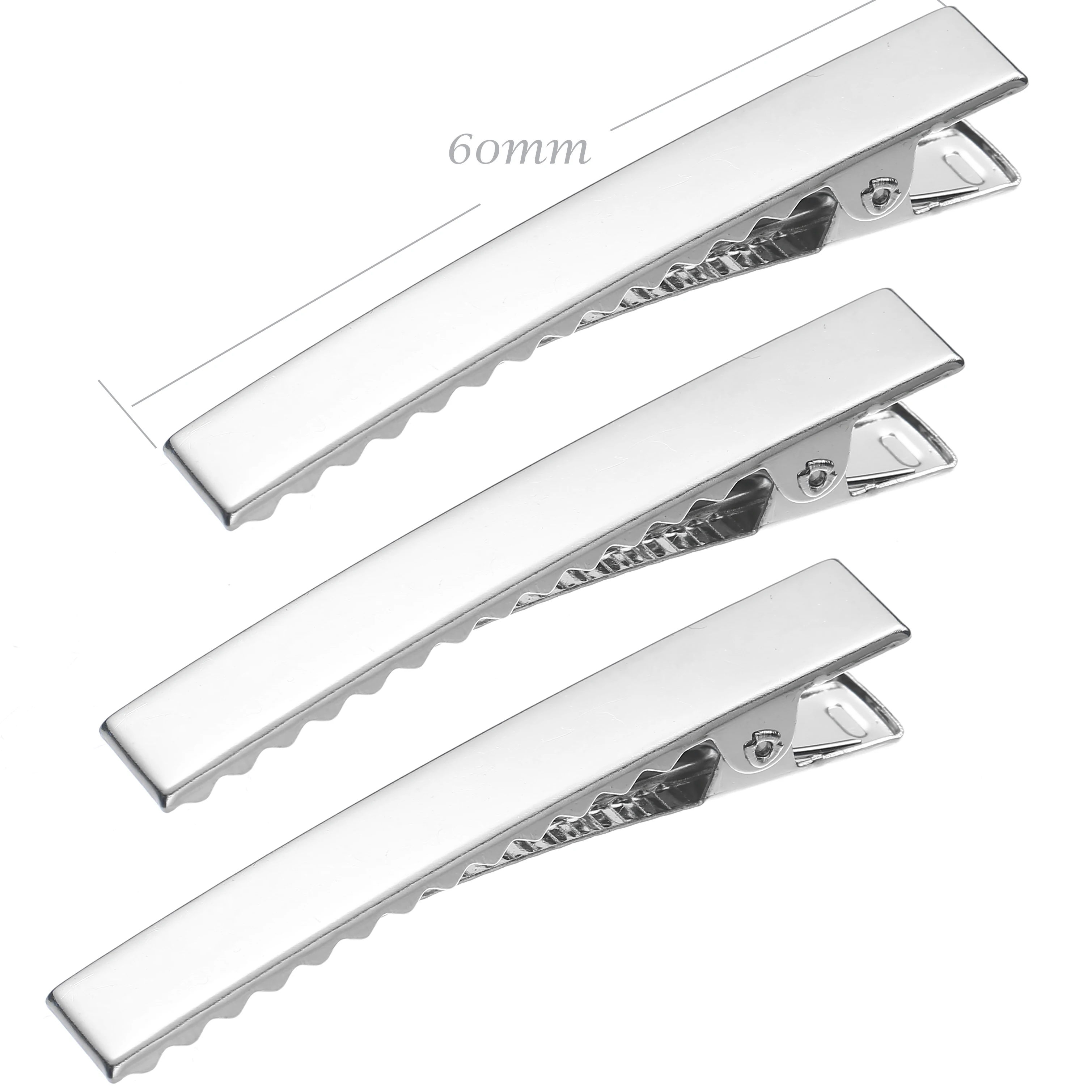 Оптовая продажа плоские металлические Пружинные зажимы для волос 60