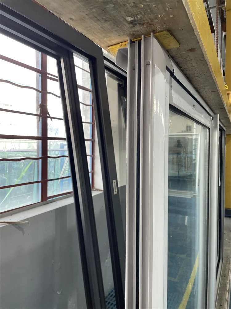 Minglei Double glazing window frame aluminum sliding window with mosquito net details