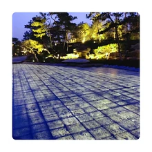 Customized Parks Sculpture Artwork Flower Pond Fiber Optic Light LED Transparent Concrete Panel Translucent Art Cement Panel