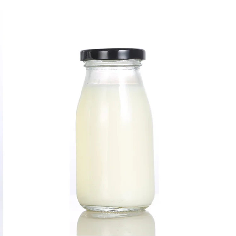 Wholesale 200ml 250ml 300ml 500ml 1 Liter Soy Milk Glass Bottle with Lid