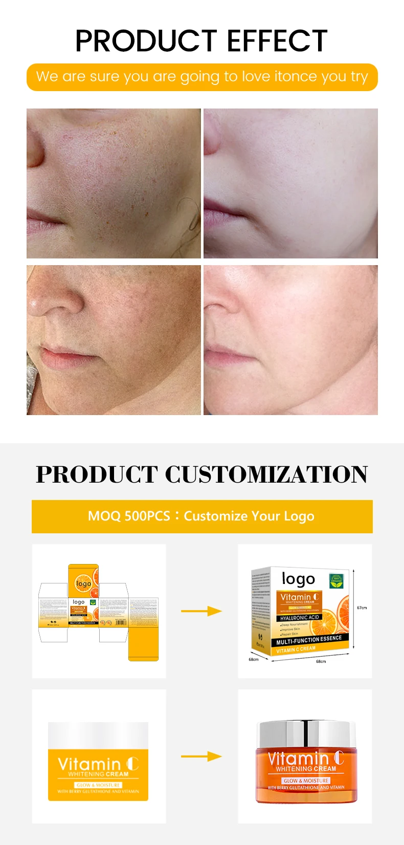 Disaar Vitamin C Whitening Organic Natural Moisturizing Face Cream