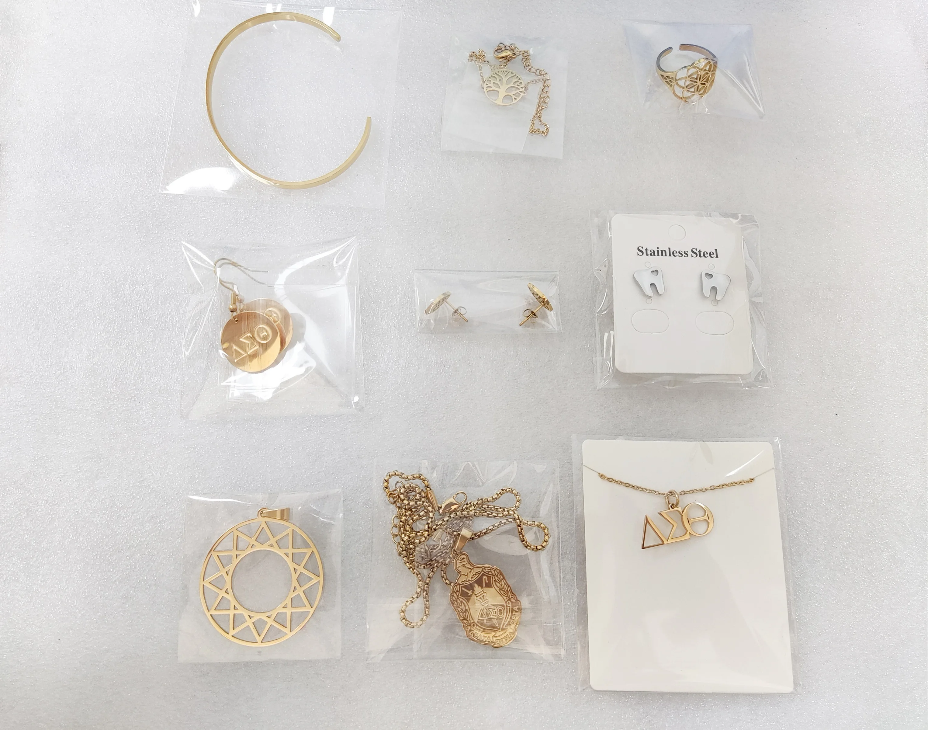 18k Gold Plated Oromia Map Earrings - 