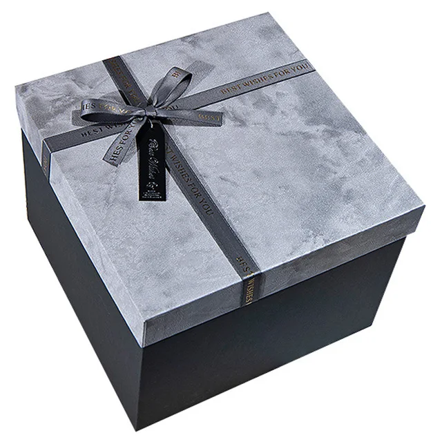 Hot selling custom recyclable cardboard gift packaging boxes gift box with ribbon for valentine luxury gift box