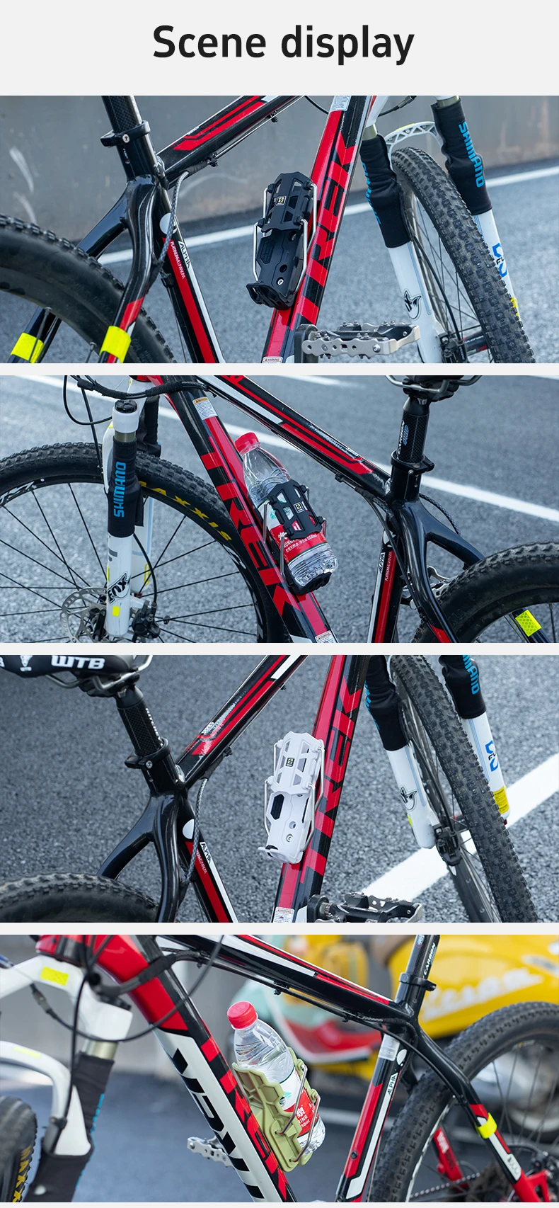 product smnu aluminum bike cup holder universal one hand operation 360 rotation collapsible lightweight durable bottle mount bicycle-13