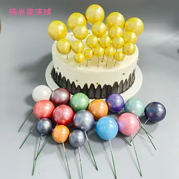 China whole salefactory shining pearl light faux ball 12 colors cake decoration saling to Arabia Africa south Asia