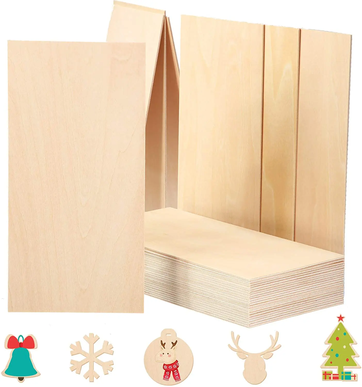 Thin Basswood Sheets, Wood Squares for Crafts 10x10, 3mm Plywood