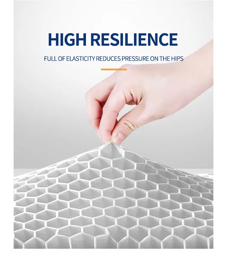 Cooling Outdoor Pressure Relief Gel Car Seat Cushions For