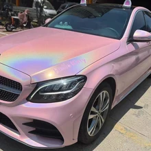 Popular Color Gloss Iridescent Laser Pink Wrapping Vinyl Car Vehicle Wraps