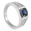 Steel-mounted sapphire