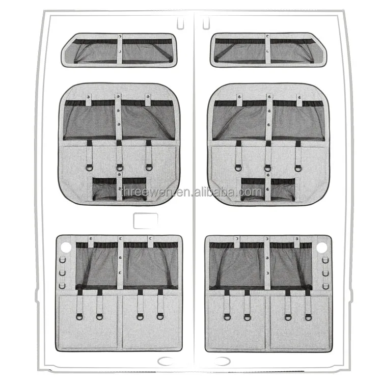 Heavy Duty Sprinter Van Rear Door Organizer Large Capacity Rear Door