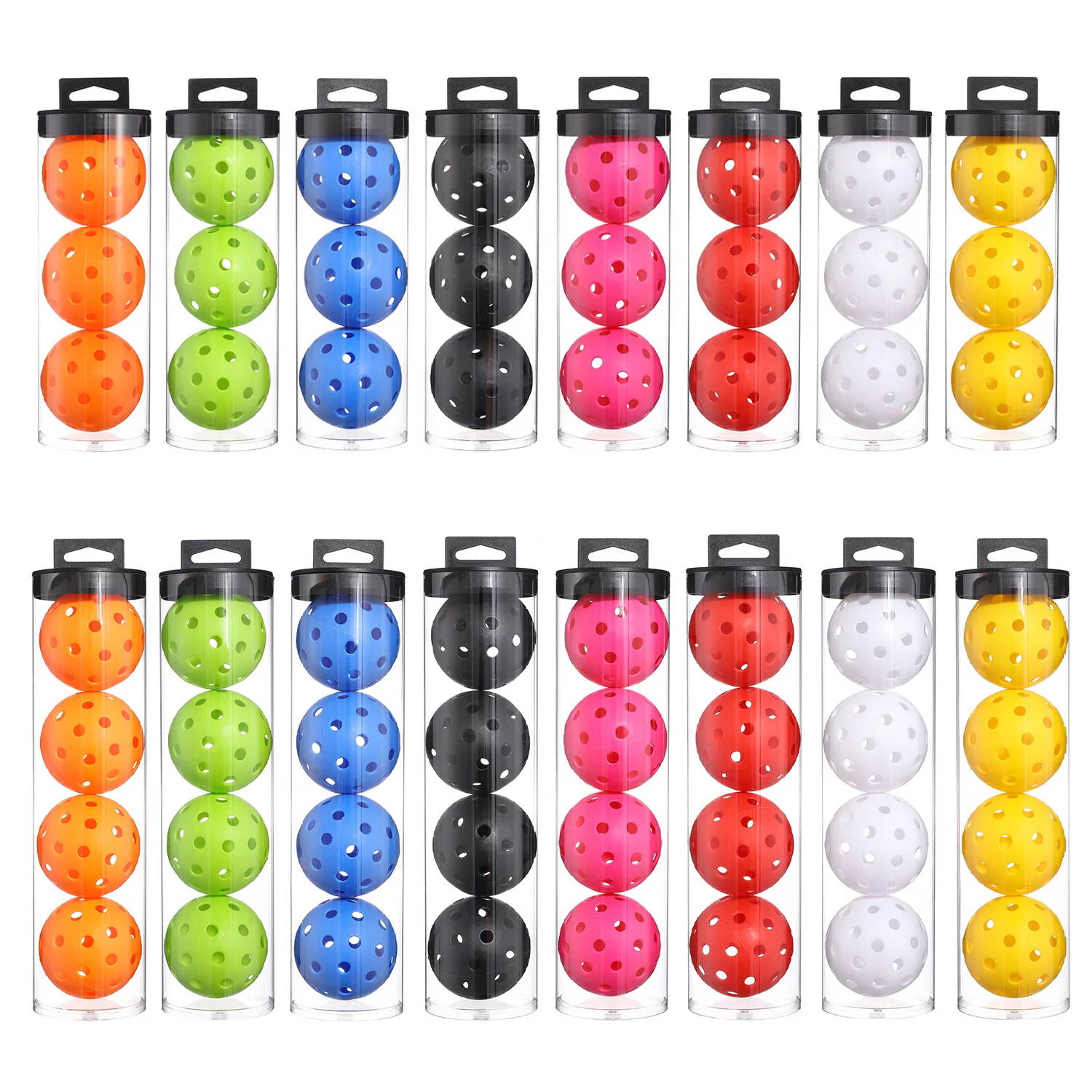 Factory Price Pickleballs Premium Quality USAPA Approved 40 Holes Outdoor Pickleball Balls Set 3pc 4pc Pickleball Set