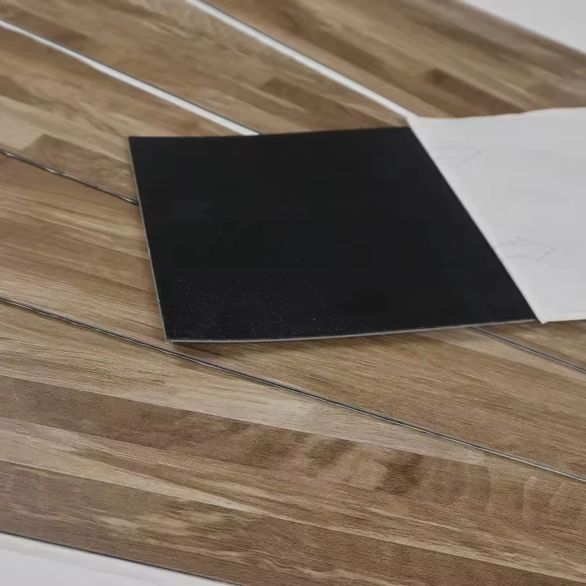 Wood Grain PVC Floor Best Self Adhesive Floor Tiles Waterproof Cheap Peel and Stick Vinyl Tile