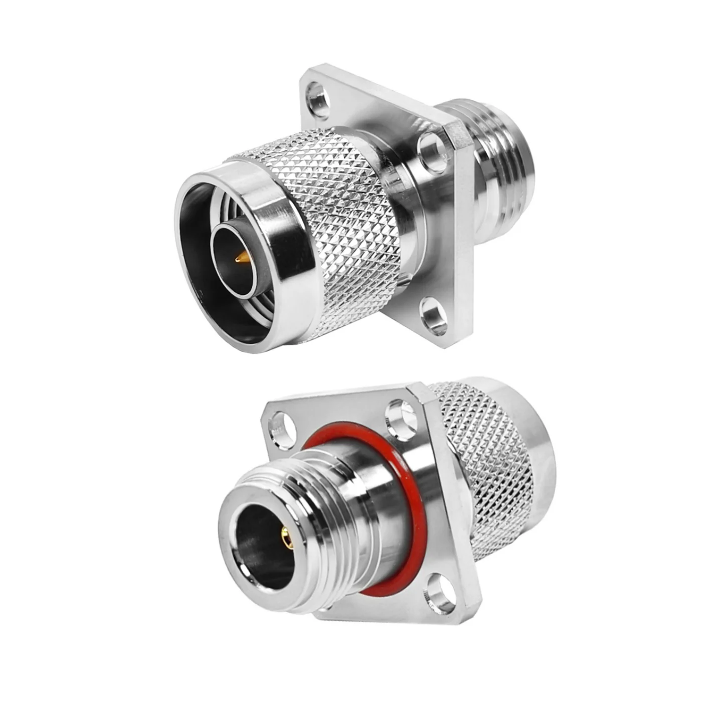 Factory 50 Ohm N Type Male Plug to N Female Jack Flange Panel Mount RF Coax Coaxial Connectors Adapter in Stock