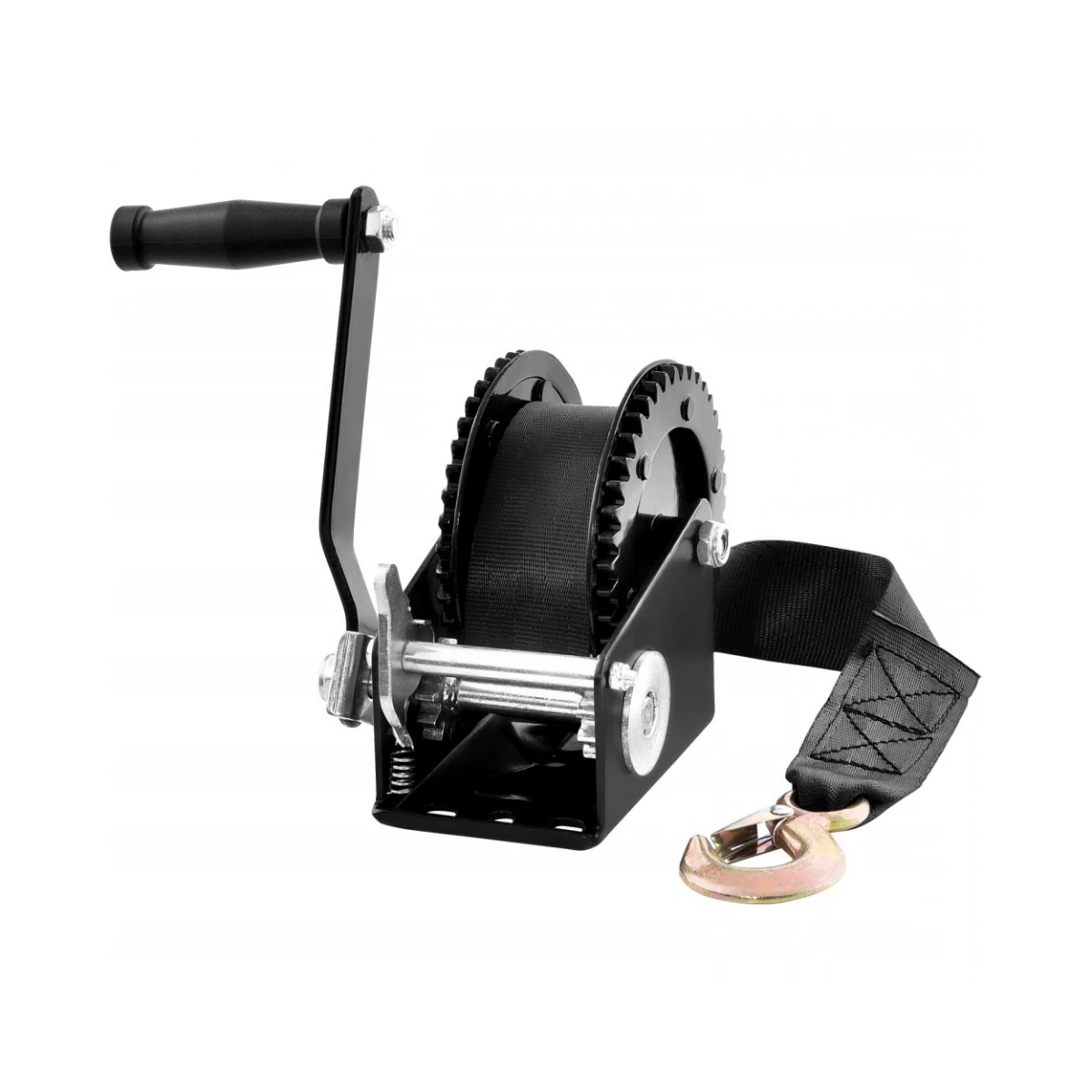 Manual Hand Boat Trailer Winch 1200lbs With Brake With Webbing & Cable ...