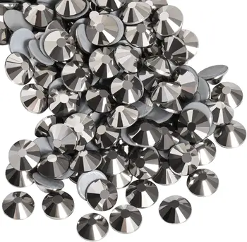 OPL Crystal Hematite Glass HotFix Rhinestones - Elegant & Long-Lasting Decorative Stones for Crafts & Apparel