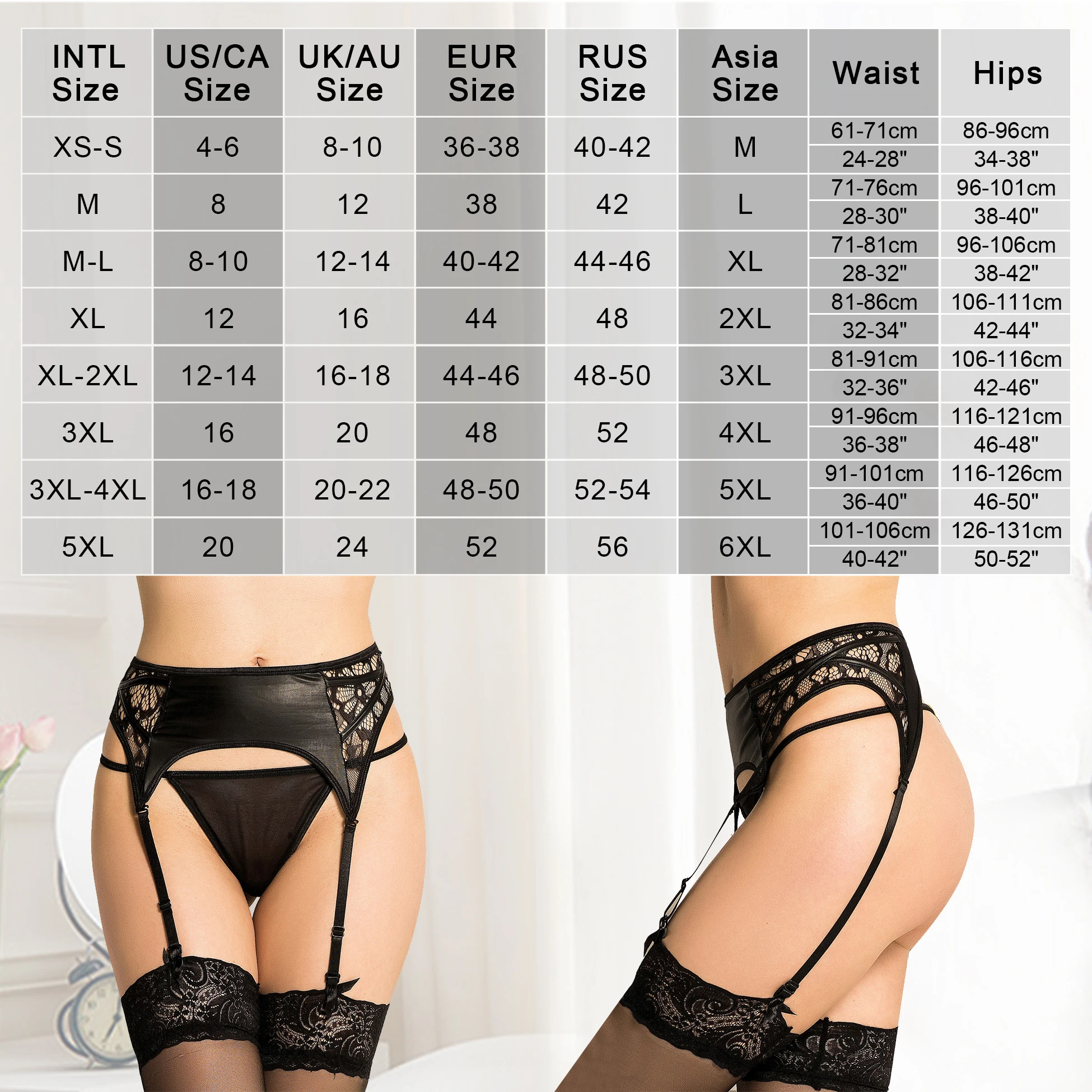 garter belt grips Wholesale High Waisted Leather Plus Size Sexy Black Lace Garter Belt Xxxl  Women