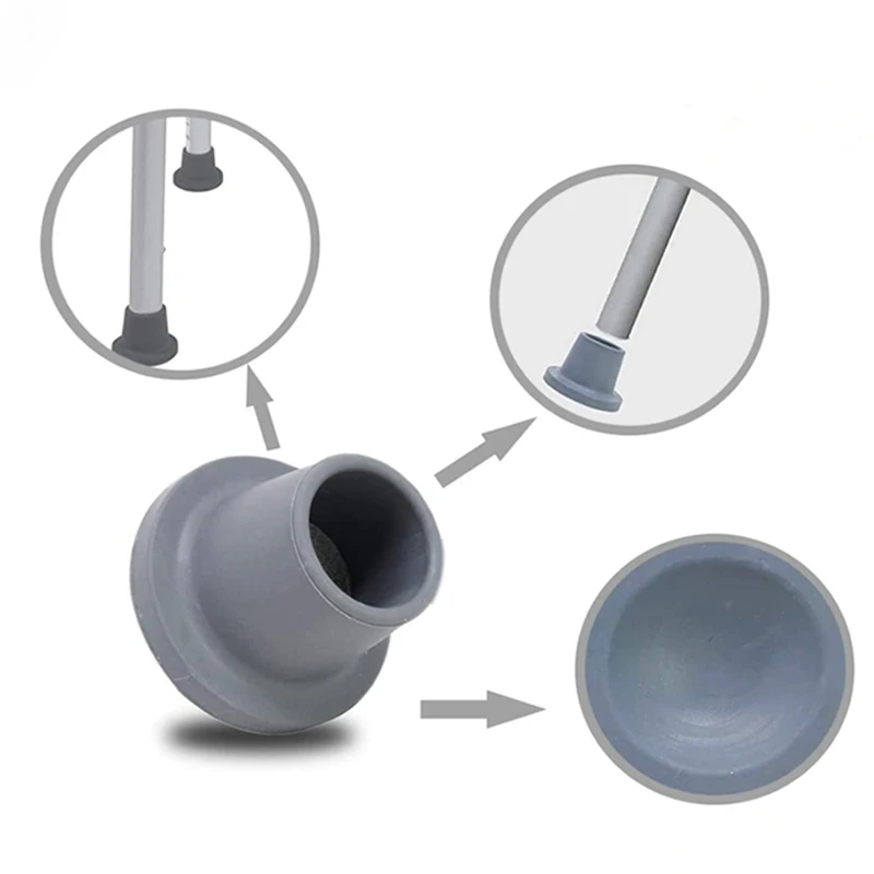 Rubber Head Foot Cushion,Suitable For Elderly Cane,Walker,Bath Chair