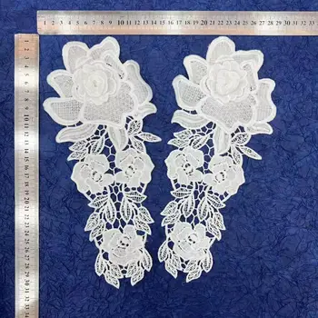 Embroidered 3D flower polyester Hot Sale embroidered laces for sarees borders