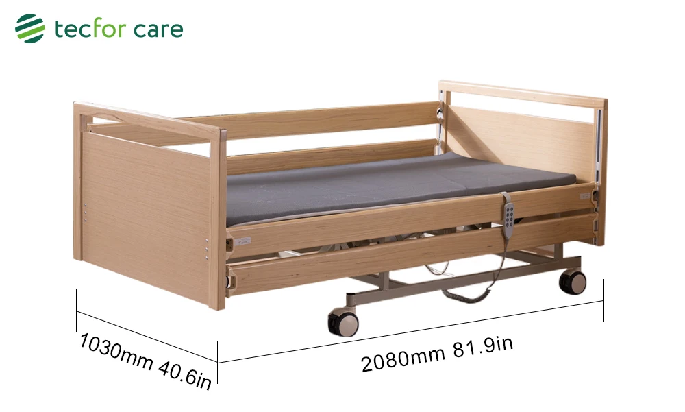 Tecforcare Electric Nursing Bed Home Care Bed For The Elderly Wood