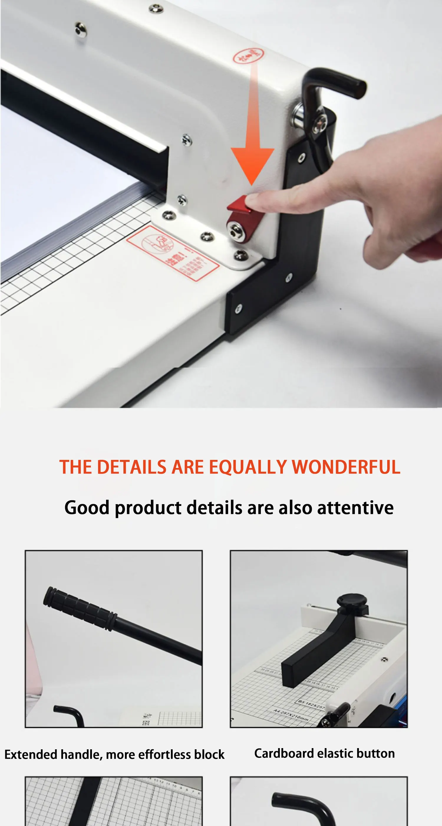 Guillotine Cutter Desktop A4 Size Heavy Duty Manual Paper Cutter With ...
