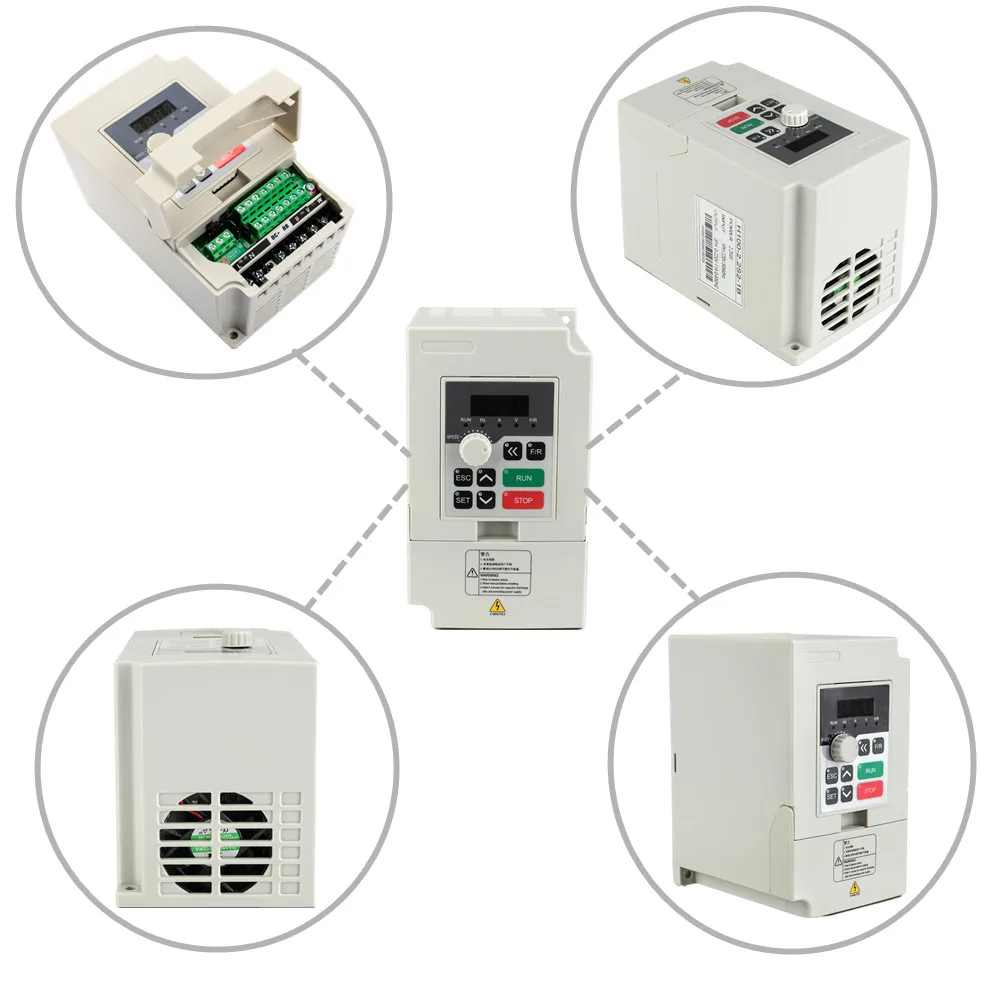 Convertisseur Fréquence Variable VFD 220VAC 2.2KW - Inverseur Moteur Avec Protections Intégrées