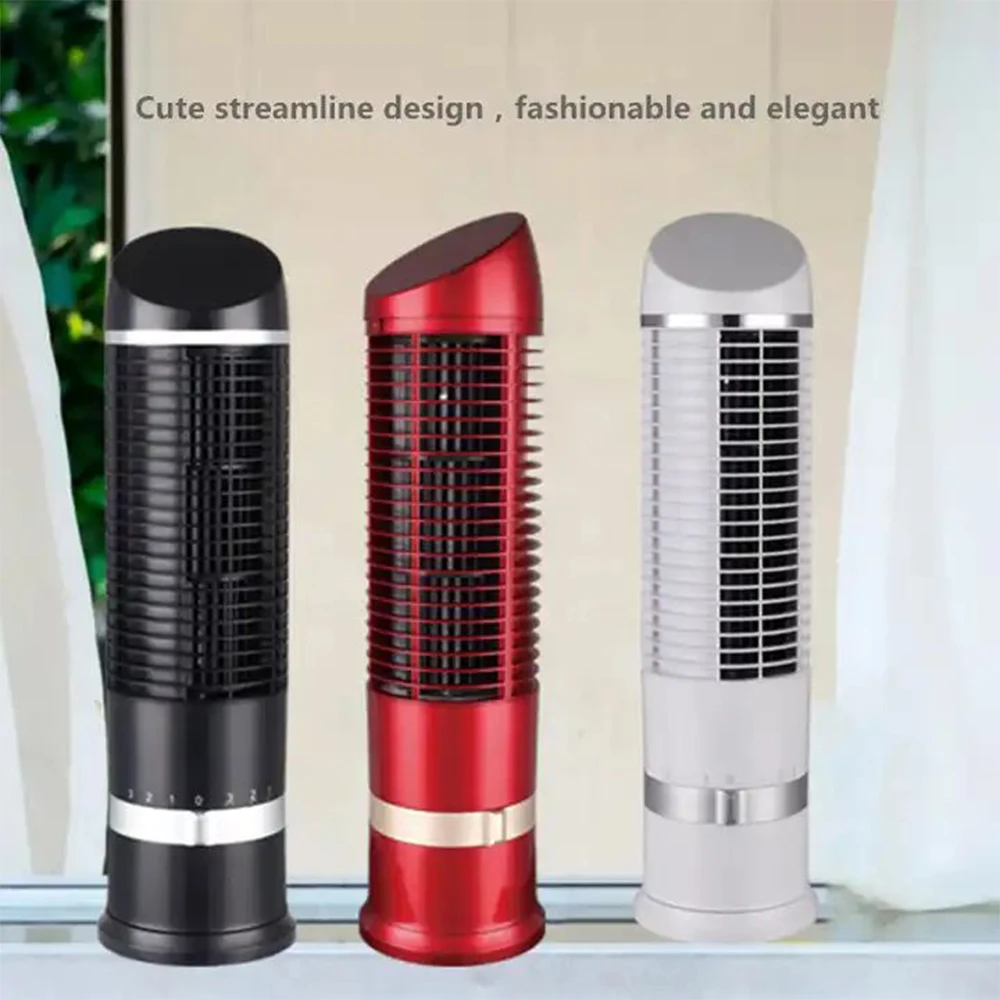 16" Bladeless Mini Tower Electric Fan Quiet Cooling Personal Small Fan