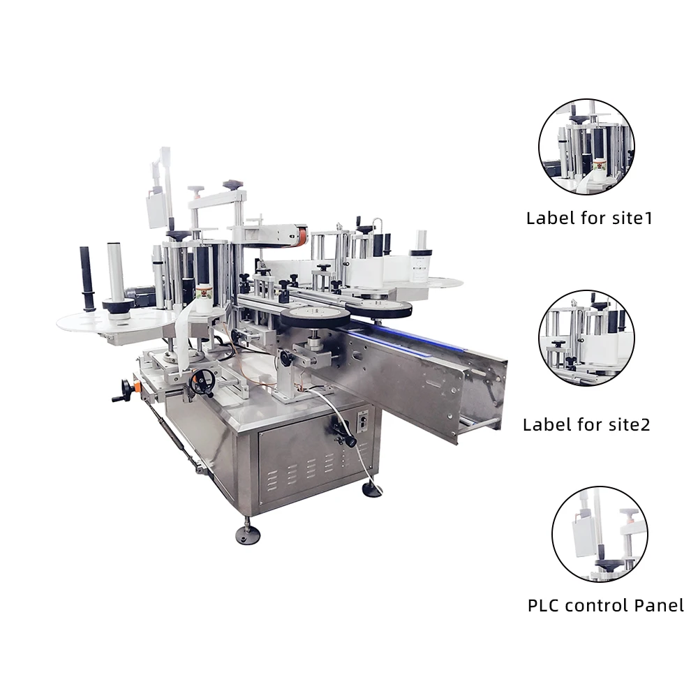 TN-2 Fully Automatic Bottle Self Adhesive Sticker Label  Servo Motor Auto Feeding Label Labeling Machine