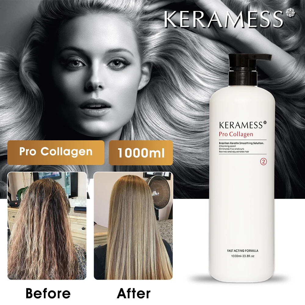 Italian Bio Keratin Hair Straightening Treatment Formaldehyde-Free Lasts 6 Months Organic Amino Acid Infused for Salon Smoothing