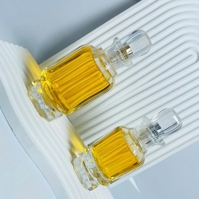 Manufacturer Custom Logo Box Unique Clear Glass Perfume Bottle 50Ml 100Ml Arabic Bottles Empty Perfume Bottle