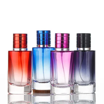 Wholesale Luxury Cylinder 30ml 50ml 100ml Thick Bottom Spray Glass Perfume Bottle