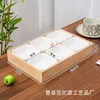 Six-compartment lid with 6 white melamine dishes