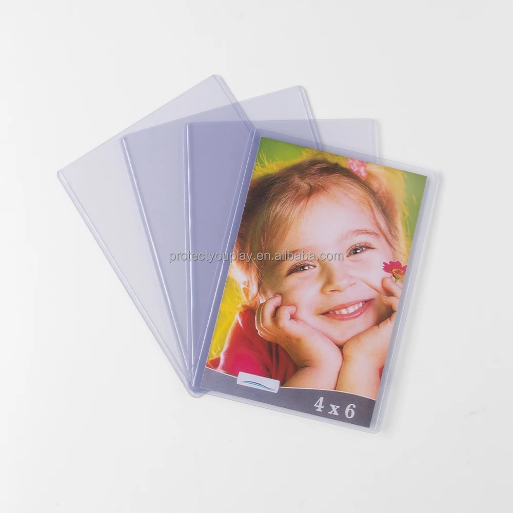 Custom 4x6 PVC Toploader Rigid Plastic Sleeves Top Loader for 4x6 Size Photos Postcards Holder Protectors Top Loader 4x6