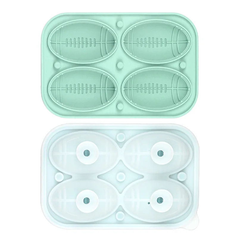 3d Silicon Ice Cube Tray With Lid Diy 4 Cavity Large Silicon Ice Cube ...