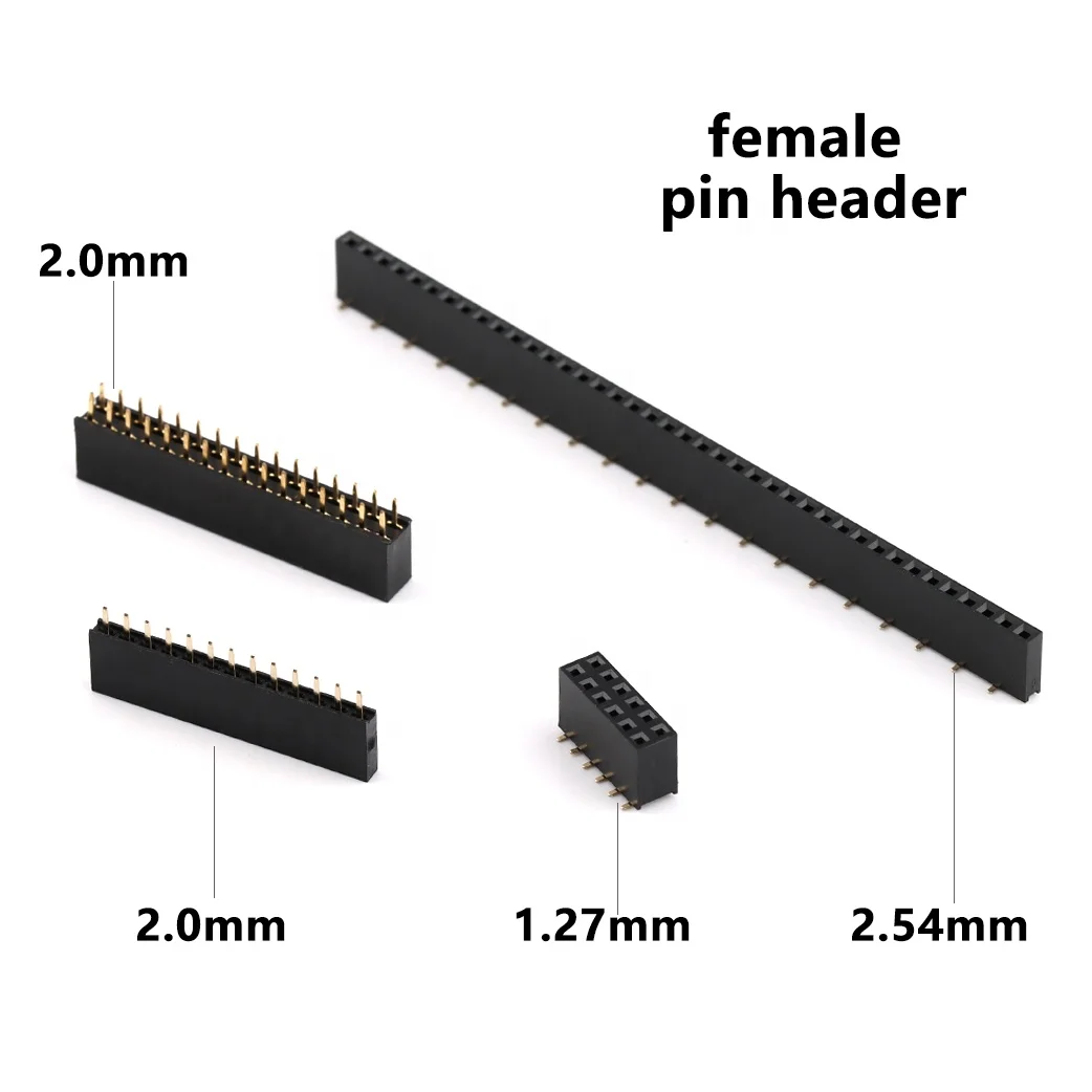 Lot De 30 Connecteurs Header Femelle 1x40 Broches - Simple Rangée, Rondes, Neuves, Origine Chine
