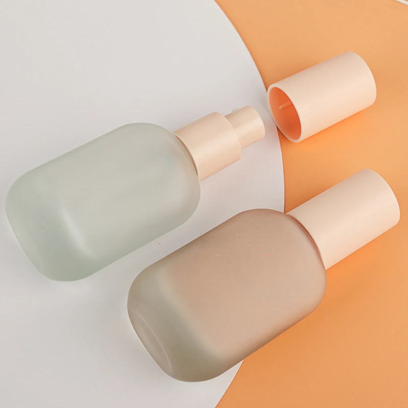 Wholesale 30ml Pink Pump Cap Foundation Bottle Luxury Square Thick