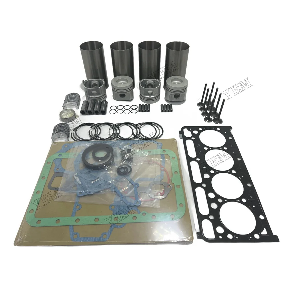 J08E Engine Overhaul Rebuild Kit Piston Ring Cylinder Liner Sleeve Main Rod Bearing Full Cylinder Head Gasket Set For Hino