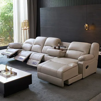 Reclining Sofa Europe Design Genuine Leather Recliner Sofa Mechanism ...