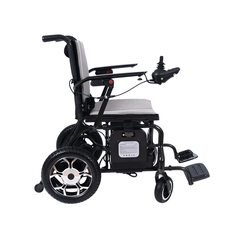 12.2kg feather lightweight folding power wheelchair carbon fiber electric wheelchair lightweight foldable for elder - BZ-JY01 supplier