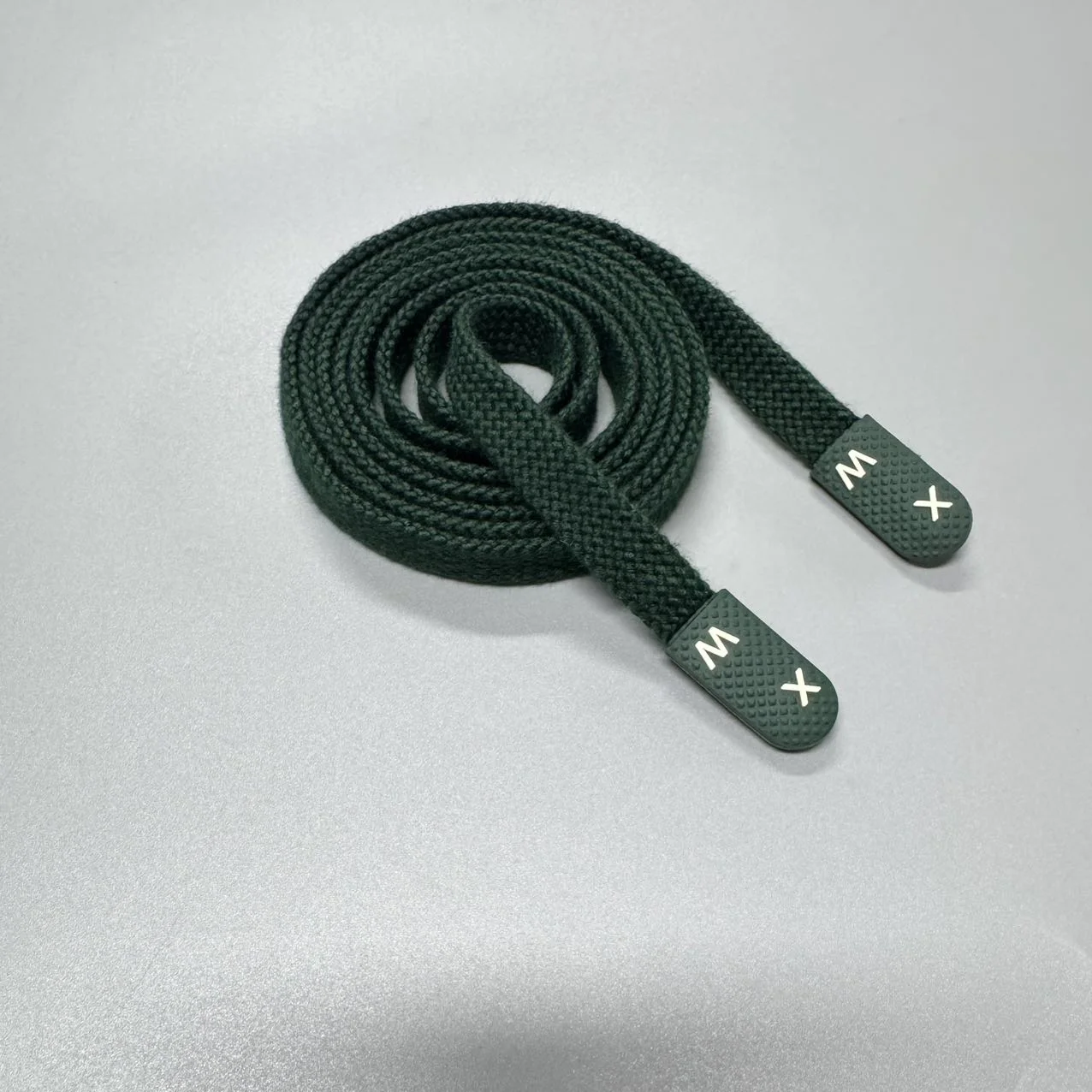 Custom 100% Cotton Replacement Flat Drawstring Pant Strap Custom Silicone Tape with Logo for Garments Hoodie Drawstring Cords