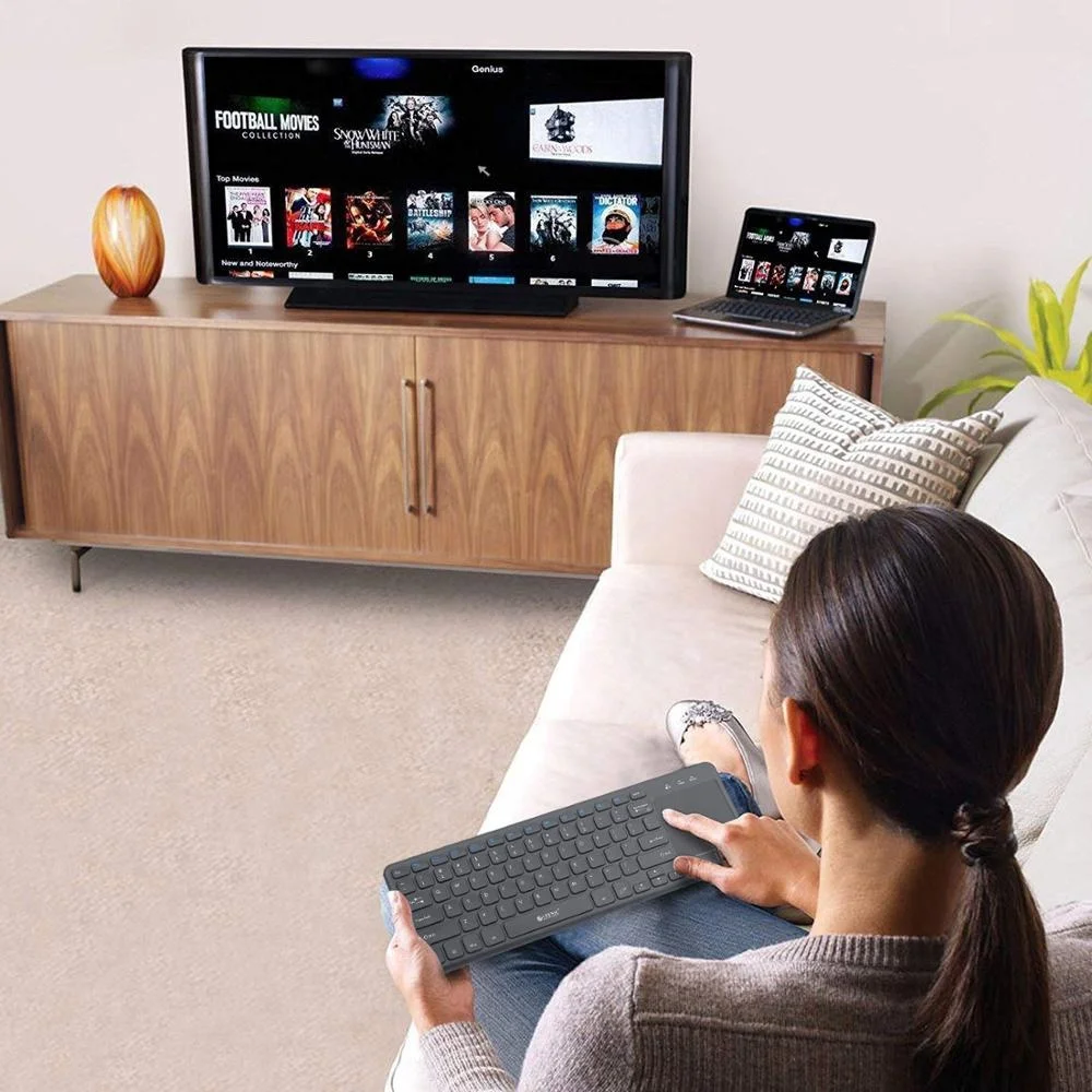 Touchpad Keyboard Wireless and Ergonomic for Smart Tvs