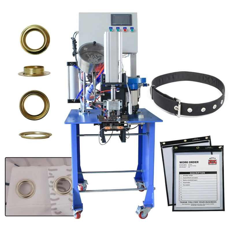 Tarpaulin Used Automatic Eyelet Punching Machine Auto Grommet Setting Machine
