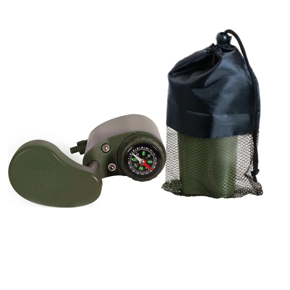 Портативный насос для очистки воды со сменным углеродным фильтром 0,01 микрон, 4 этапа фильтрации