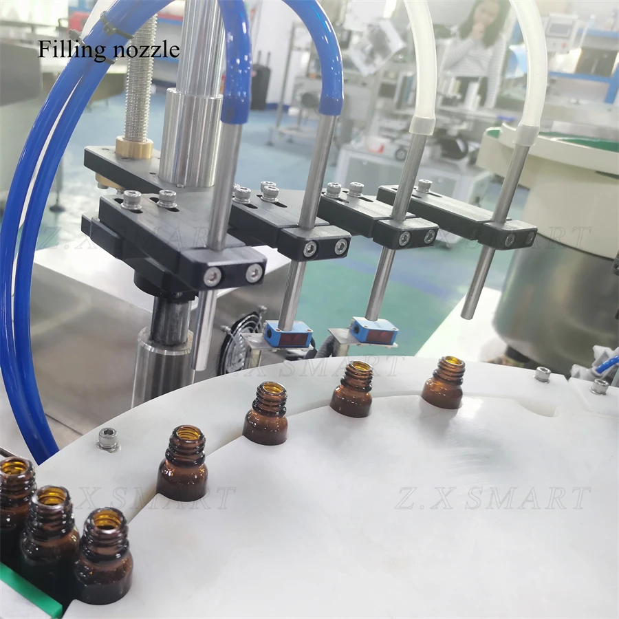 ZXSMART Automatic Monoblock Essential Oil Nail Polish Small Bottle Liquid Filling Capping Machine